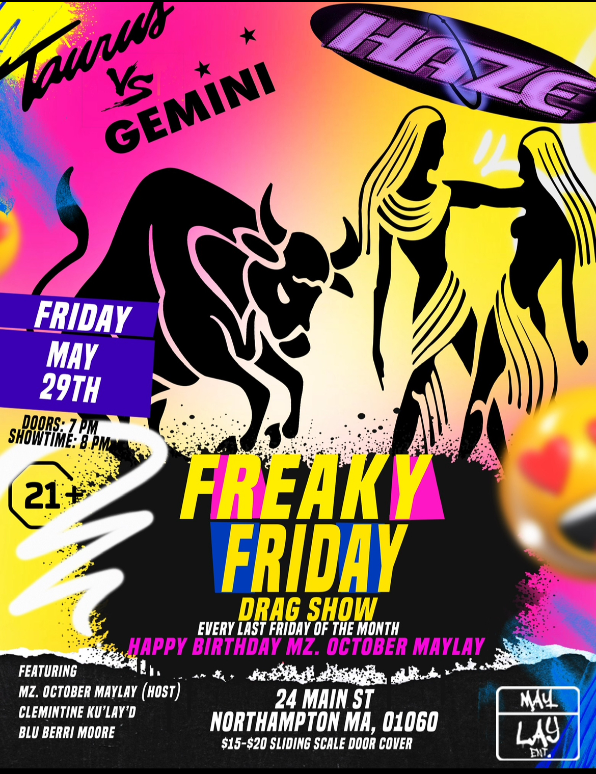 Flyer: Mz. October Maylay Monthly drag show