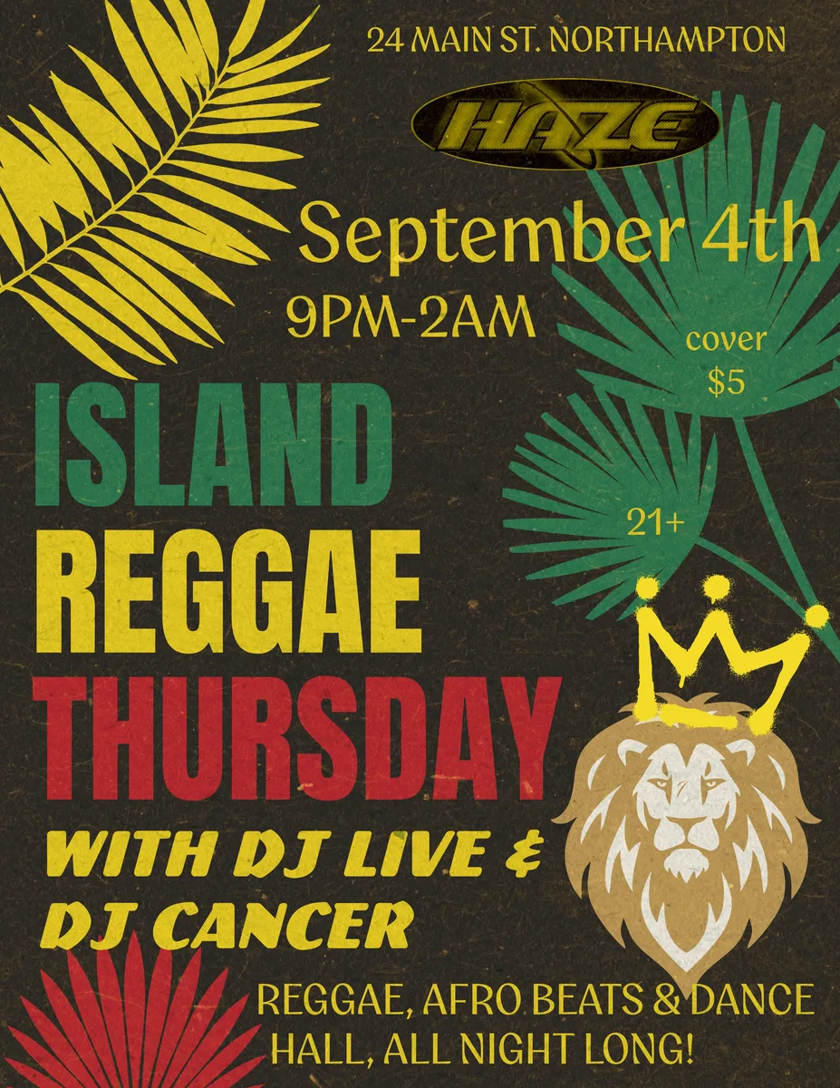Flyer: Reggae night with DJ live and DJ Cancer