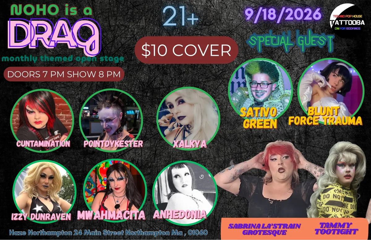 Flyer: Noho’s A Drag: Hosted by Sabrina La’Strain